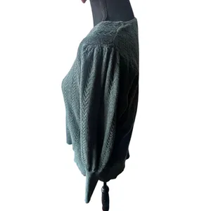 Adrianna Papell Green Cable Knit Pullover Sweater – Size L thumbnail 4