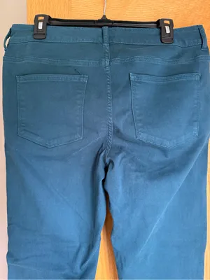 Maurices Colored Skinny Jeans Pants Teal Blue Green Plus Size 14W Regular thumbnail 4