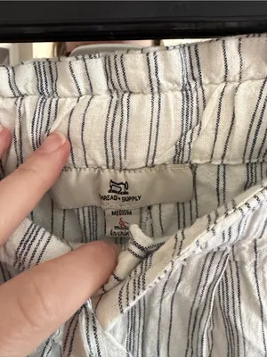 Thread & Supply White and Light Blue Striped Wide-Leg Pants thumbnail 5