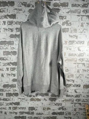 Aerie | women gray full zip hoodie distressed oversized thumbnail 8
