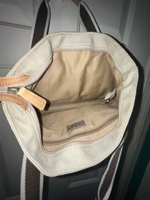 L.L. Bean Canvas Tote Bag with Dog Embroidery and Zip Top thumbnail 4