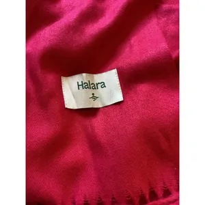 Halara NWOT Women Red Tassel Fringe Scarf Solid Soft Wrap Shawl Lightweight thumbnail 3
