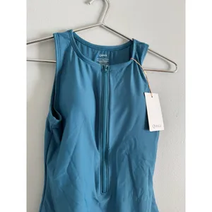 NWT Quince Italian Zip Front One Piece Swimsuit Lagoon Teal Blue Size XS thumbnail 6