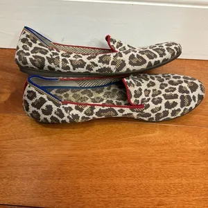 Rothy's The Loafer Women Leopard Print Red Trim Knit Flats‎ Size 8 thumbnail 7