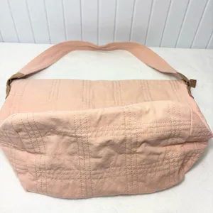 Free People Vienna Pink Quilted Shoulder Bag/Tote Bag, Suede Trim Detail‎ thumbnail 6