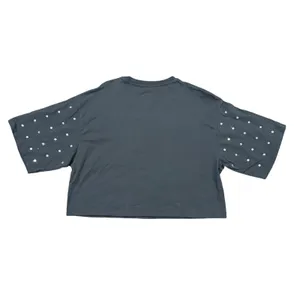 Purdue Boilermakers GameDay Couture Rhinestone Dk Gray Short Sleeve Top XXl Crop thumbnail 4