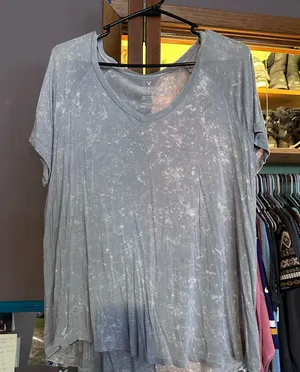 American Eagle Outfitters Mineral Wash purple grey V-Neck Tunic thumbnail 1