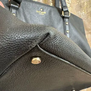 Kate Spade New York Larchmont Avenue Leather Penny Large Tote Color Black Used thumbnail 6