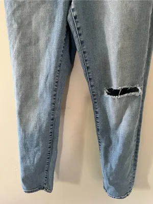 Madewell Curvy Roadtripper Jeans 29P Light Wash Blue Distressed Skinny High Rise thumbnail 3