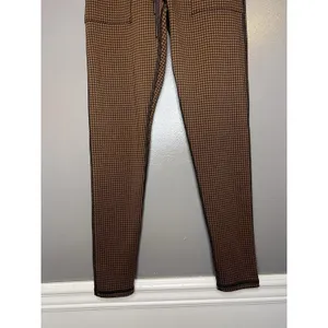 OFFLINE By Aerie Leggings Womens Medium Brown Houndstooth Stretch Ankle Pants thumbnail 3