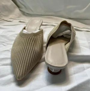 Kitten Heel Sand Summer Mule Slide Size 7 thumbnail 3
