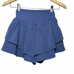 OFFLINE by Aerie Real Me Ruffle Flirty Short Blue Tiered Athletic XS Pickleball thumbnail 5