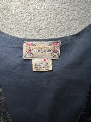 Cotton Express Vintage 90s Patchwork Vest Size Large thumbnail 3