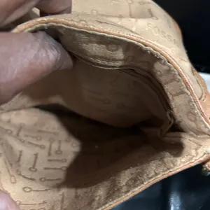 Vintage Fossil Tan Leather Crossbody Bag thumbnail 8