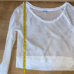 Express White Mesh Knit Top thumbnail 4