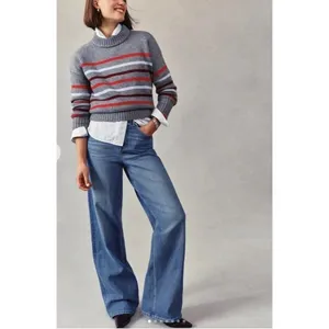 Spanx Jeans Womens 1X Wide Leg High Rise Blue Denim 4 Way 360 Stretch 21598R thumbnail 6