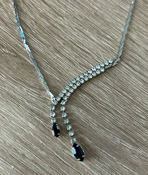 Rhinestone necklace Silver thumbnail 1