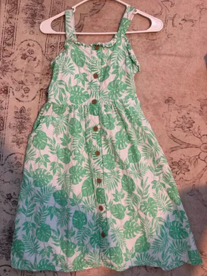 Wonder Nation Green floral dress thumbnail 1