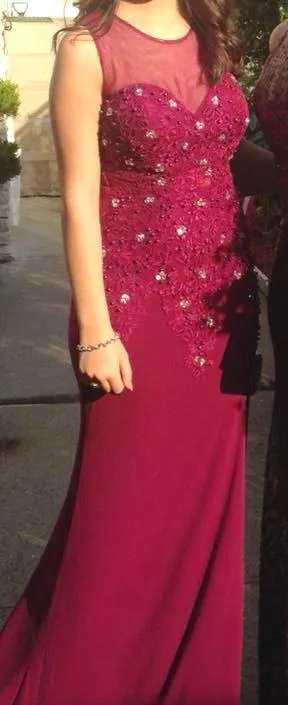 Macy's Magenta Prom Dress thumbnail 1
