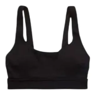 Aerie Bikini Wide Strap Scoop Bikini Top Large Black Scoop Neck Removable Cups thumbnail 1