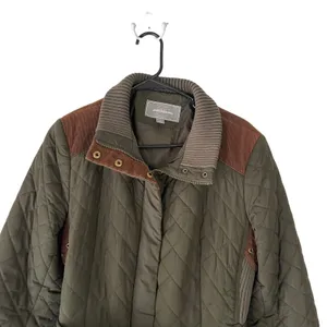 Johnston & Murphy Women's Size Large Army Green Quilted Belted‎ Coat thumbnail 2