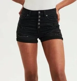 NWT AE Black Ne(x)t Level Curvy Super Hi-Rise Shortie thumbnail 1