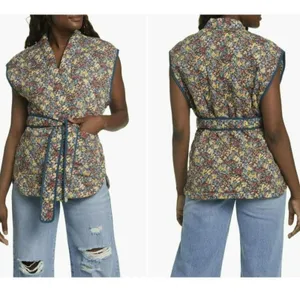 BLANK NYC Quilted In Bloom Wrap Belted Jacket Vest Size M New w Tag MSRP $98 SOO thumbnail 13