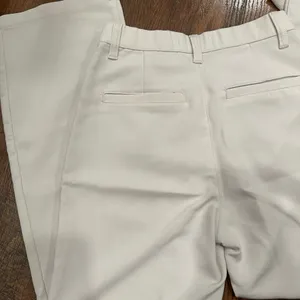 Abercrombie & Fitch Cream Wide Leg Trousers thumbnail 4