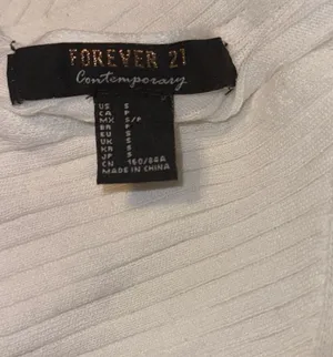 White forever 21 ribbed long sleeve bodysuit  thumbnail 3
