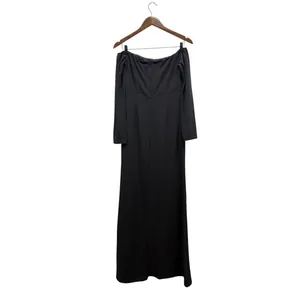 Lulus Alluring Sophistication Black Off-the-Shoulder Maxi Dress size Large NWT thumbnail 4