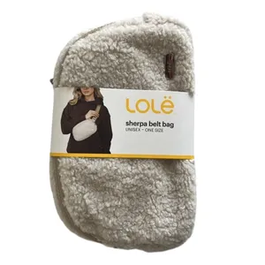 Lolë Sherpa Belt Bag Cream Ivory Fleece Crossbody Fanny Pack Unisex NWT thumbnail 2