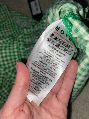 Motel Rocks Piculana Short In Mini Gingham Green thumbnail 5