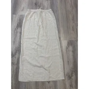 Song of Style Aimee Song‎ Linen Rayon Maxi Skirt Side Slit Beige Women Medium thumbnail 4