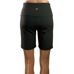 Aritzia TnAction Black High Waisted Mid Thigh Activewear Athletic Biker Shorts M thumbnail 3