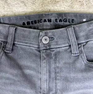 American Eagle grey Curvy Hi-Rise Next Level Stretch denim jeggings Size 8 X-Long thumbnail 3