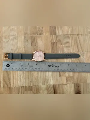 Monroe Classique by Maestro Luxury Watch Rose Gold Dial Gray Leather Strap NWOT thumbnail 12