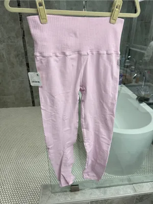 Free People High-Waist Pink Leggings *NWT /M/L thumbnail 2