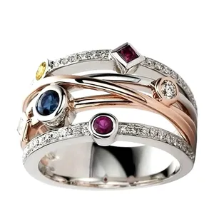 Exquisite Silver Plated Lady Cross Two Tone Wide Ring Size 8 thumbnail 2