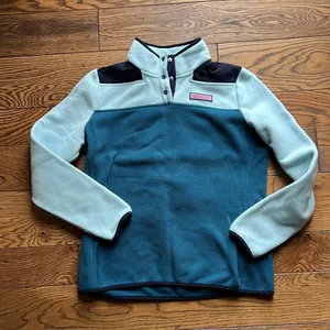 Vineyard Vines Color Block Fleece Snap Shep Shirt‎ Size M C15 thumbnail 3