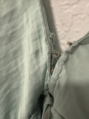 FREE PEOPLE Light Sage Draped V-Neck Top Size Large (Oversized) thumbnail 6