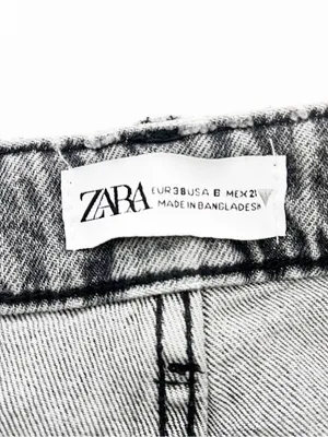 Zara Gray Wash Y2K Vintage Inspired High Rise Straight Leg Jeans thumbnail 7