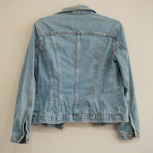 Sundance Size Small Denim Jacket Light Wash Blue Cotton Trucker Worn In Western thumbnail 6
