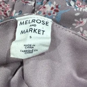 Stitch Fix Melrose and Market Purple Floral Wrap Dress Women’s Small thumbnail 2