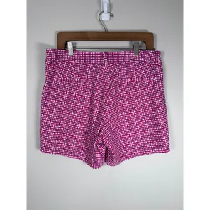 Spanx Sunshine Shorts Women L Pink Hibiscus Gingham Dot Stretch Activewear Golf thumbnail 5