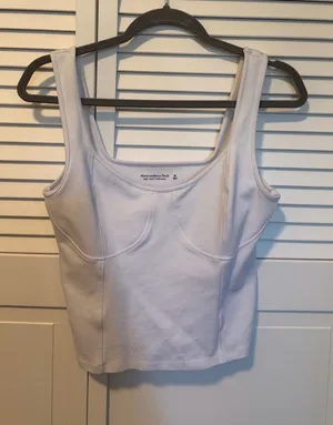 Abercrombie Corset Tank Top White thumbnail 1