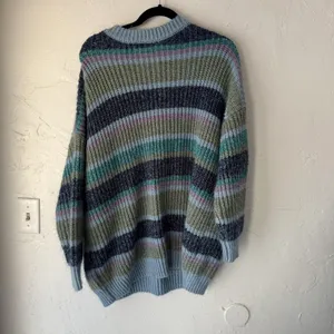 SO Sweater Womens Large Multicolor Striped Long Sleeve Knit‎ Pullover Soft Cozy thumbnail 8