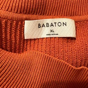 Aritzia Babaton halter sculpt knit ribbed mini dress sz XL Orange thumbnail 7