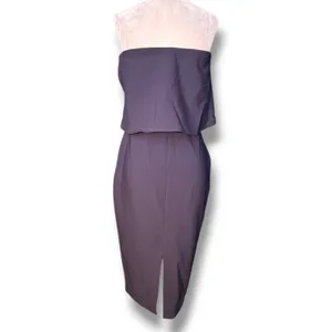Likely‎ Driggs Strapless Cape Overlay Midi Dress Navy Blue 2 Minimalist Elegant thumbnail 5
