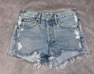 AGOLDE Parker cut off shorts size 24 thumbnail 2