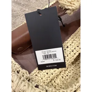 BCBGMAXAZRIA Woven Raffia Shoulder Bag In Brown NWT READ $128 thumbnail 14
